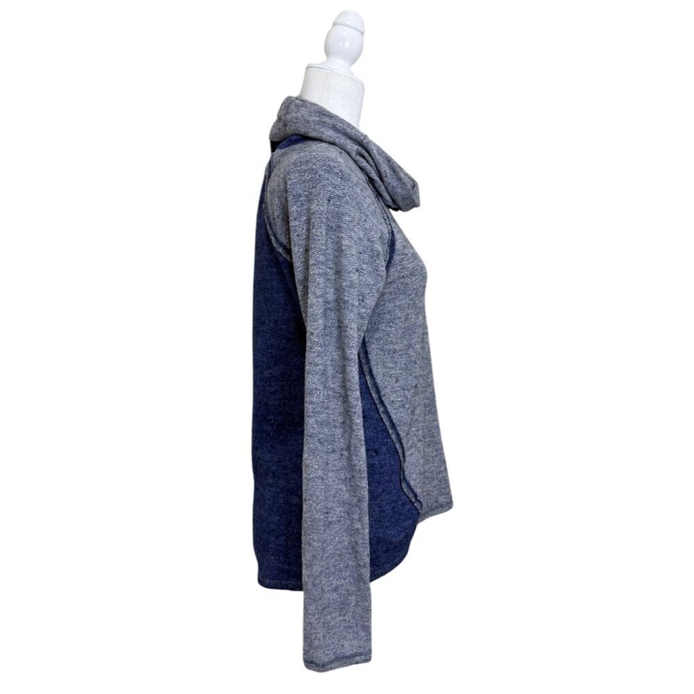 Kuhl Womens Pullover Nova Top Cowl Neck Wool Blend Gray Blue Long Sleeve Size M - Picture 2 of 8